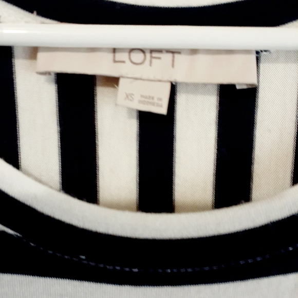 Ann Taylor Loft xtra small dress striped black - Picture 2 of 5